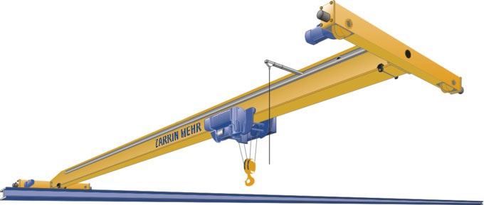 Single girder overhead crane, streamlined design for efficient material handling and space optimization