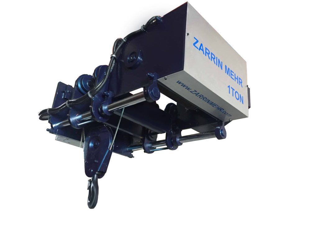 ZMH Series Wire Rope Hoists by ZARRIN MEHR, designed for versatile and economical material handling in various industries.